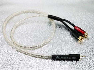 Mini cable de audio auxiliar de 3,5 mm a RCA chapado en plata cobre puro - Imagen 1 de 5