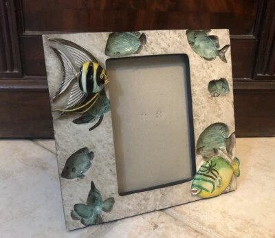 Marco cuadrado tropical en relieve Tigre Fish Sealife se adapta a 3,75x4,25 costero Foto 1 de 4