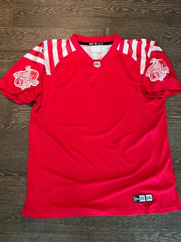 NEW ERA Calgary Stampeders Football Jersey CFL XXL NWOT 75th anni Rootin Tootin Cover