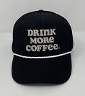 Dutch Bros - Buvez plus chapeau corde à café en maille noire casquette/camionnette unisexe