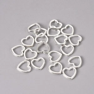 20x Tibetan Style Linking Ring Heart Silver 10mm connector link jewellery making - Picture 1 of 2