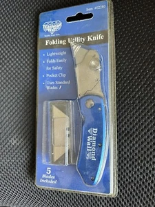 Diamond Wall Folding Utility Knife Inc. 5 Utlity Blades - Bild 1 von 1