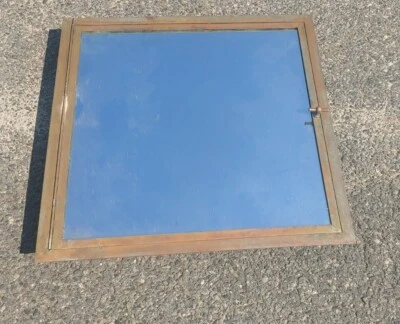 Porta de armário antiga de bronze espelhada - Imagem 1 de 4