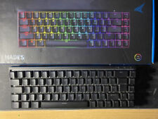 DURGOD Hades 68 RGB Mechanical Keyboard [Black PBT Caps, ISO-UK, Gateron Yellow]
