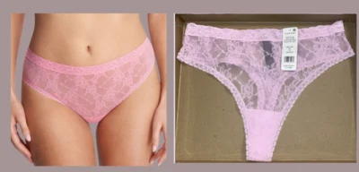 Tanga de encaje rosa Natori Allure Bliss talla única para la mayoría Foto 1 de 2