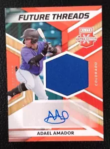 2022 Panini EEE Adael Amador Orange/199 Jersey Patch Auto Rookie ROCKIES #FTS-AA - Picture 1 of 6