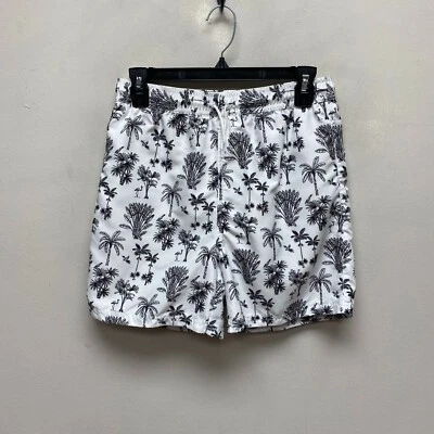 Pantalones Cortos Janie & Jack Boys Blanco Estampado de Palmera Cordón Forro de Malla Baúl 16 Foto 1 de 4