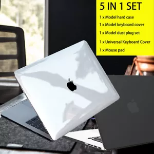 5-IN-1 SETA For MacBook Air Pro Case+Keyboard Cover+Plug 13"14"15" Inch M4 M3 M2 - Picture 1 of 26