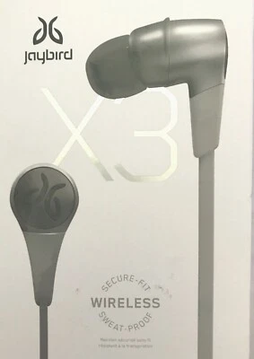 Беспроводная (Bluetooth) потозащищенная гарнитура Jaybird X3 Secure Fit серая/черная - Изображение 1 из 4