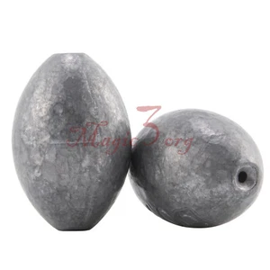5/10/20 piezas. 1/8 oz-5 oz Huevo Deslizamiento Plomo Sinkers Ovalado Pesca Pesas Casting Bass - Imagen 1 de 10