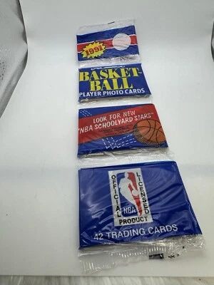 25 tarjetas individuales Fleer Basketball 1991 Rack Pack 43 en su embalaje original Foto 1 de 3