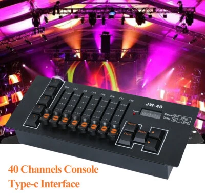40 Channel DMX512 Controller Console Stage Party Lighting TYPE-C Battery Powered - Image 1 of 4