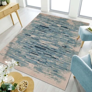 Culver Modern Distressed Geometric Flame Retardant Indoor Area Rug or Runner - Picture 1 of 33