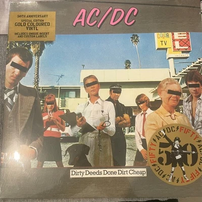 AC/DC - Dirty Deeds Acdc 50th Anniversary Gold Coloured Vinyl New & Sealed - Image 1 of 4