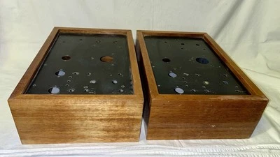 Juego de chasis amplificador tubo madera maciza de roble Foto 1 de 4