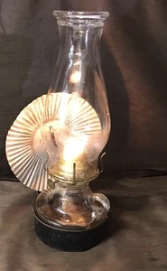 Vintage Old Eagle Oil Lamp W/ Tin Will Mount In Working Condition - Picture 1 of 13