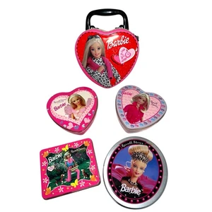 Barbie Lot Russel Stover Candy Tins Metal Vintage Y2K Container Collectible - Picture 1 of 6