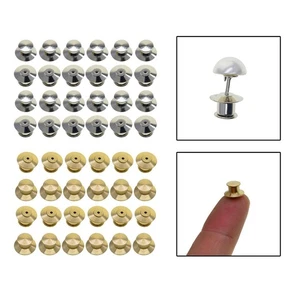24Pcs Metal Pin Backs Locking Pin Keepers Clasp for Tie Tack Uniform Badges - Picture 1 of 15