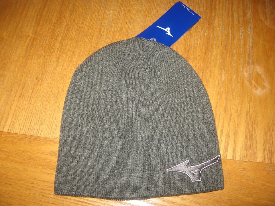 BNWT MENS MIZUNO MELANGE GOLF WINTER  BEANIE HAT GREY ONE SIZE FREE POSTAGE - Image 1 of 4