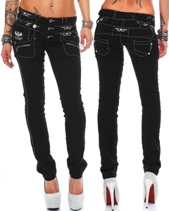 Cipo & Baxx Sexy Damen Jeans Hose Hüftjeans Skinny Slim Fit Stretch Röhre Design - Picture 1 of 6