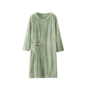 Ethan & Lucy Casual Green Long Sleeve Crew Neck Sweater Dress - Picture 1 of 6