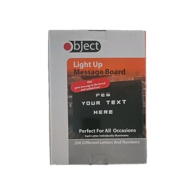 Light Up Peg Board - Personalized Message Board - 200 Letters & Numbers - Black - Image 1 of 4