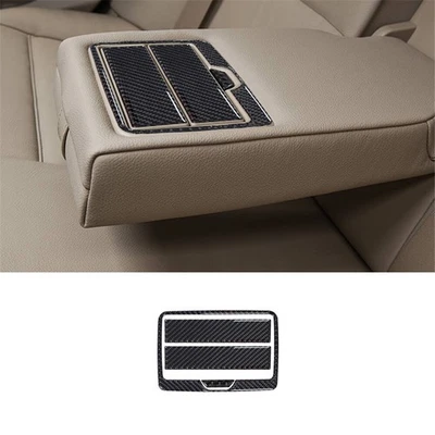 4X Cubierta de marco de portavasos trasero de fibra de carbono para BMW X3 F25 X4 F26 2011-2017 Foto 1 de 4