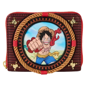 Cartera Loungefly de una pieza Luffy con cremallera alrededor - Imagen 1 de 1