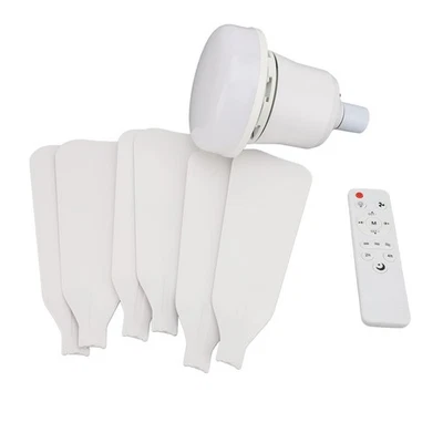 Ceiling Fan Light Detachable E27 Base Remote Control LED Screw In Socket Fa Fit - Image 1 of 2