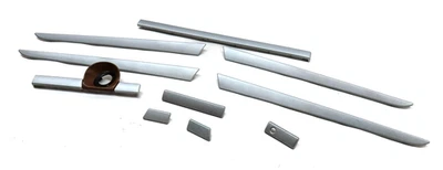 Porsche Cayenne 957 2009 puerta delantera trasera derecha tablero consola juego de molduras plateadas Foto 1 de 4