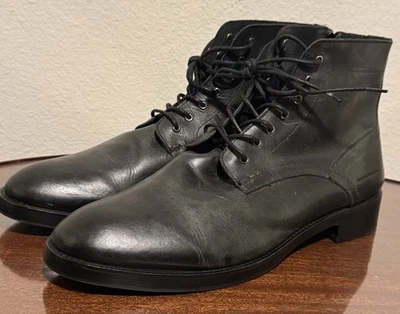 Men’s Size 14 Mark Nason Black Leather Lace up Boots Black - Image 1 of 4