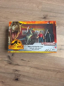 Mattel Jurassic World Extreme Damage Owen & Velociraptor - Bild 1 von 2