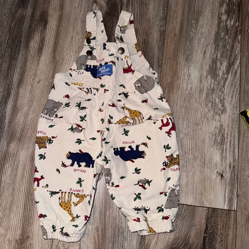 Mono Oshkosh b’ Gosh Vintage Raro Vestbak Safari Estampado Talla 3-6 Meses  Foto 1 de 4