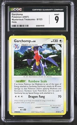 CGC 9 MINT Garchomp 2007 Mysterious Treasures 9/123 Holo Pokemon Card - Image 1 of 2