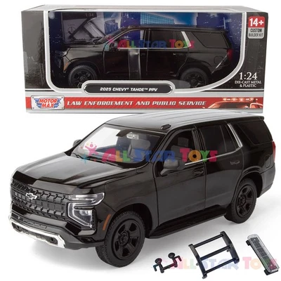 MOTORMAX 2025 Chevrolet Tahoe PPV 1:24 Police DIECAST MODEL KIT 76816 Black - Image 1 of 4