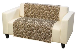 Three Seater Floral Tapestry Chair Cover Settee Protector Decorative Lace Trim - Picture 1 of 2