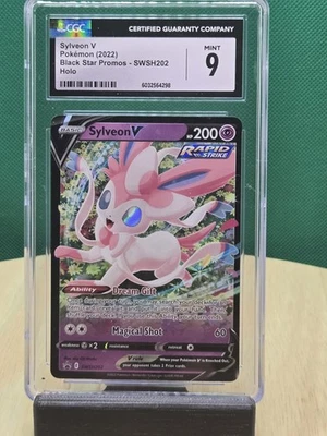 Sylveon V SWSH202 SWSH: Sword & Shield Promo Cards Holo Graded CGC 9 Mint - Image 1 of 2