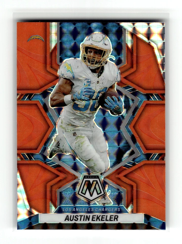 Austin Ekeler 2022 Panini Mosaic #102 Chargers Mosaic Reactive Orange - Image 1 of 1