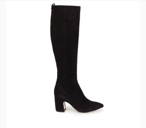 Sam Edelman Black Suede Hai Knee High Boot Size 10 - Picture 1 of 8