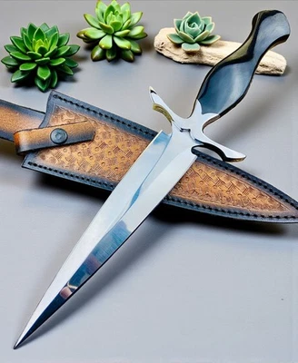 Cuchillo daga de caza hecho a mano personalizado hoja de acero de alto carbono 2873 Foto 1 de 4