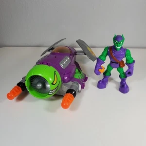 Green Goblin and Hover Jet Toy Marvel Spider Man Hasbro Figure Projectiles 2013 - Picture 1 of 15