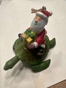 St Simons Island Tortoise Turtle Santa Claus Christmas Ornament - Picture 1 of 10