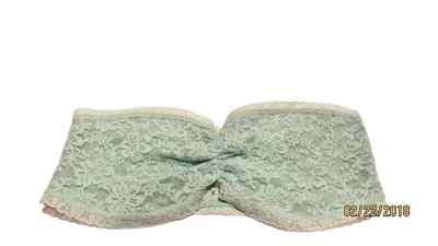 Sujetador bandeau de encaje verde Forever 21 pequeño Foto 1 de 4