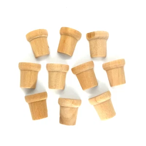 10 x Wood Flower Pot Flat Back Embellishment Plant Cabochon Craft Half pots - Picture 1 of 1