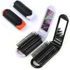 Hair Comb Women Portable Folding Brush Purse Travel Black Green Plastic Female