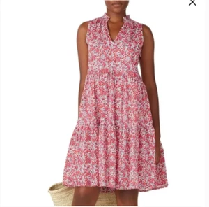 J.CREW Womens Cotton Poplin Tiered Popover Midi Dress S Liberty Wiltshire Print - Picture 1 of 15