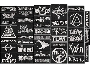 Nu Metal full EMBROIDERY flat 10pcs/Lot Random Mix Sew-On Patches - Picture 1 of 2