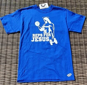 T-Shirt Gewichtstraining Lifting Fitnessstudio T-Shirt Bodybuilding REPS FOR JESUS G - Bild 1 von 7