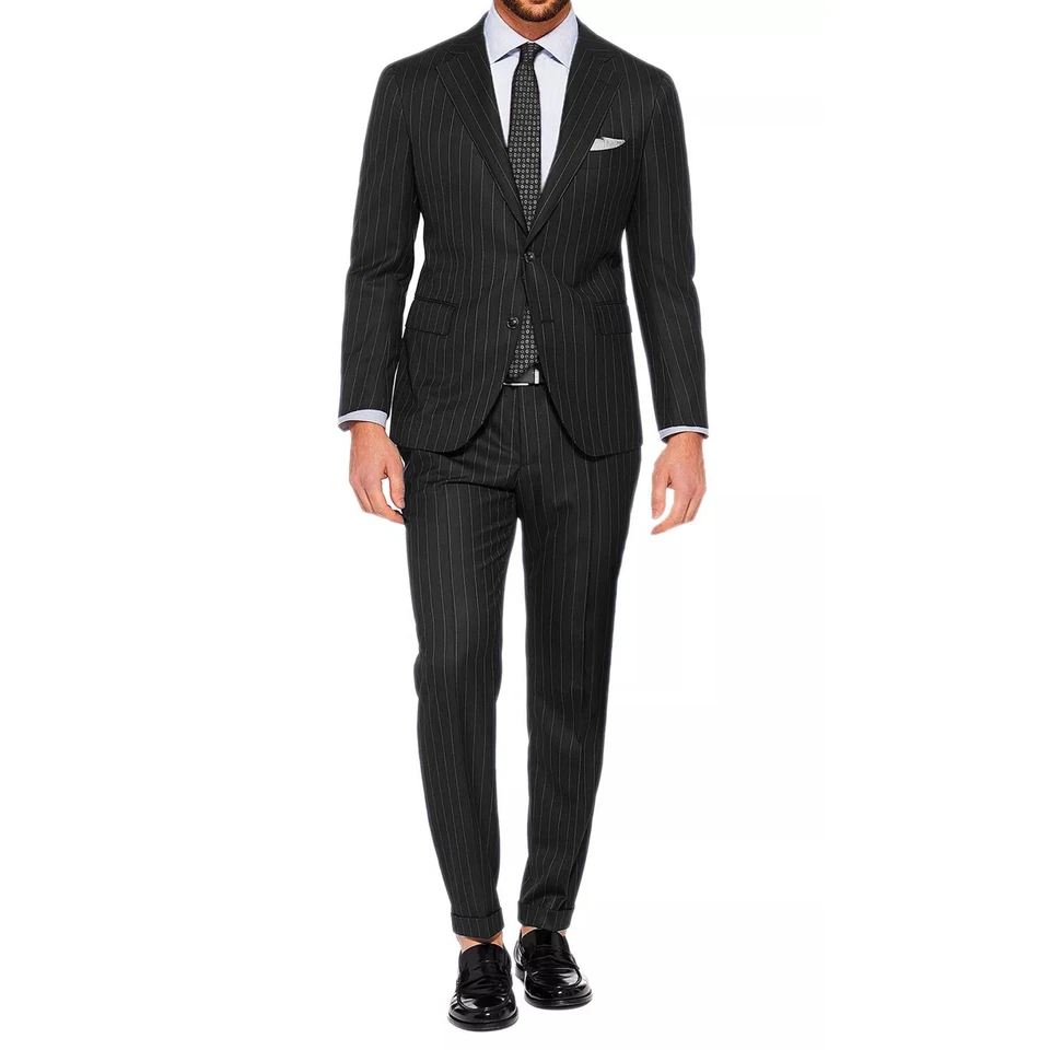 Abito Gessato Uomo Vestito Righe Completo Elegante Sartoriale Slim VEQUE - Bild 1 von 2