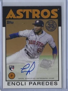 2021 Topps Series 2 Enoli Paredes 1986 #86A-EP Auto Autographed - Bild 1 von 2